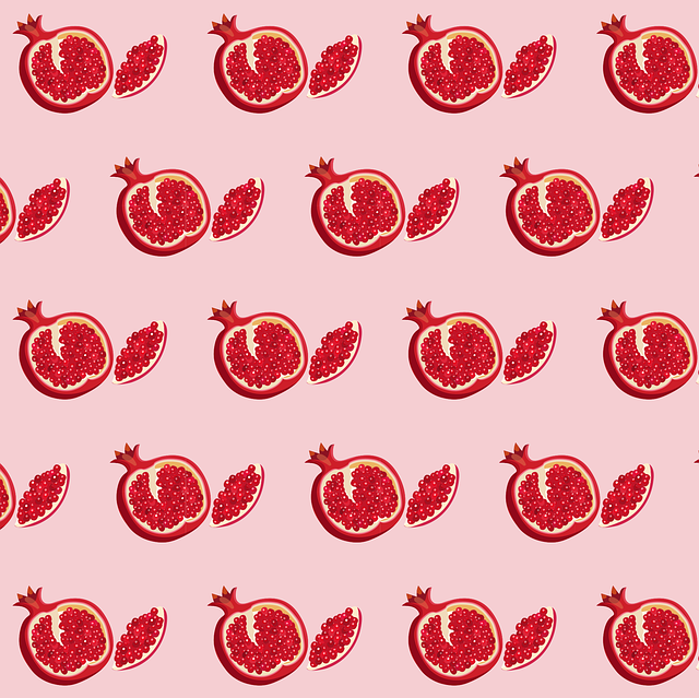 Free pomegranate pattern icon vector
