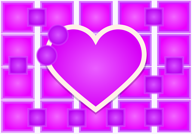 Free heart purple background purple wallpaper vector