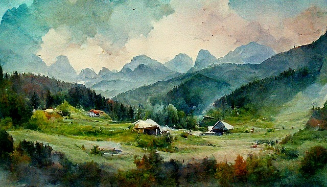 Free mountain field hill illustration