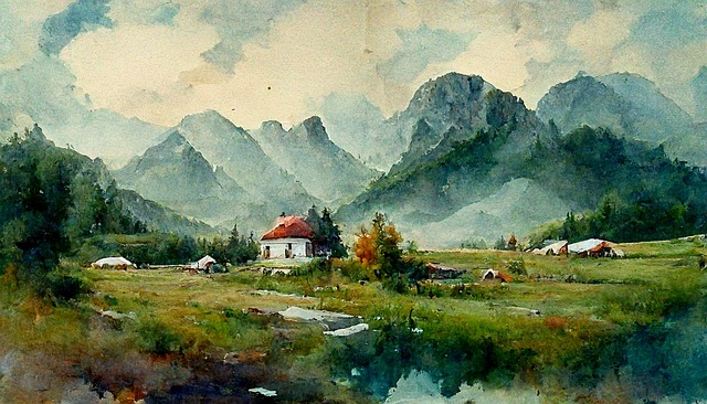 Free mountain field hill illustration