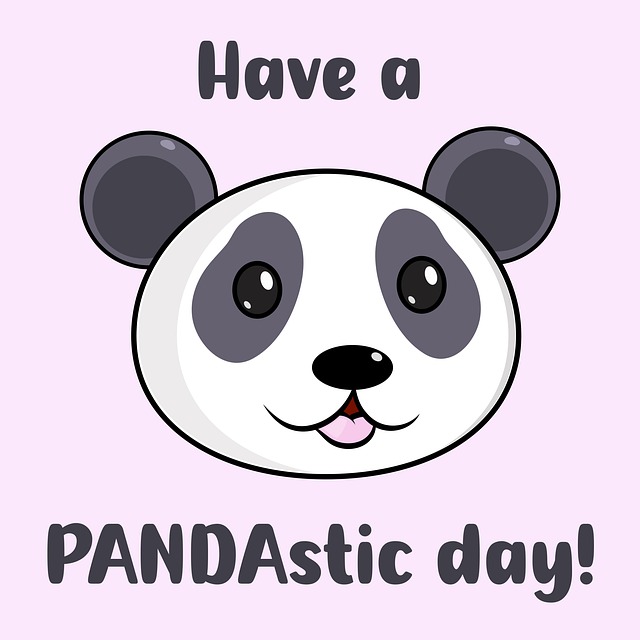 Free panda have a pandastic day cartoon illustration