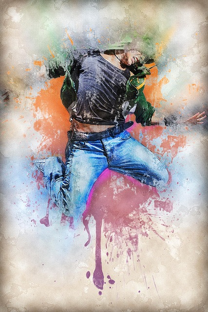 Free break dance hip hop man illustration