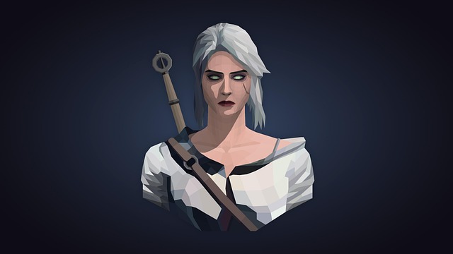 Free ciri the witcher fictional character illustration