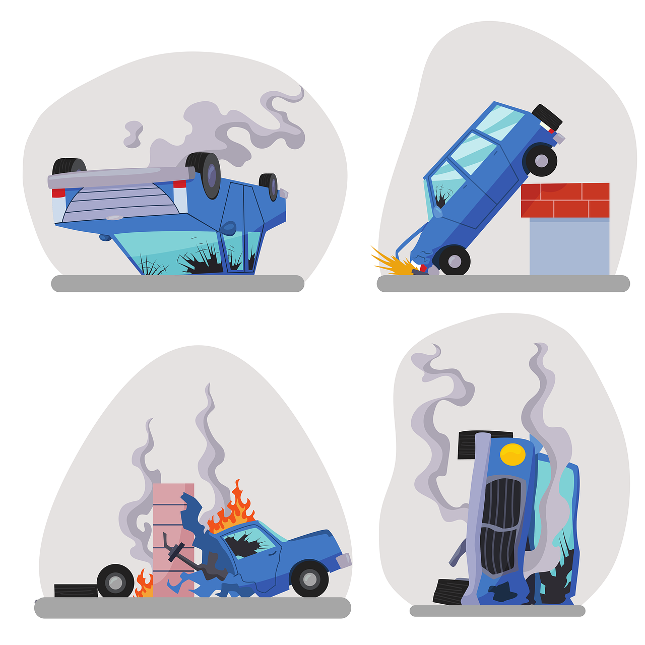 Free car accident accident crash illustration