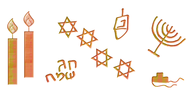 Free happy holidays tefillin judaism illustration