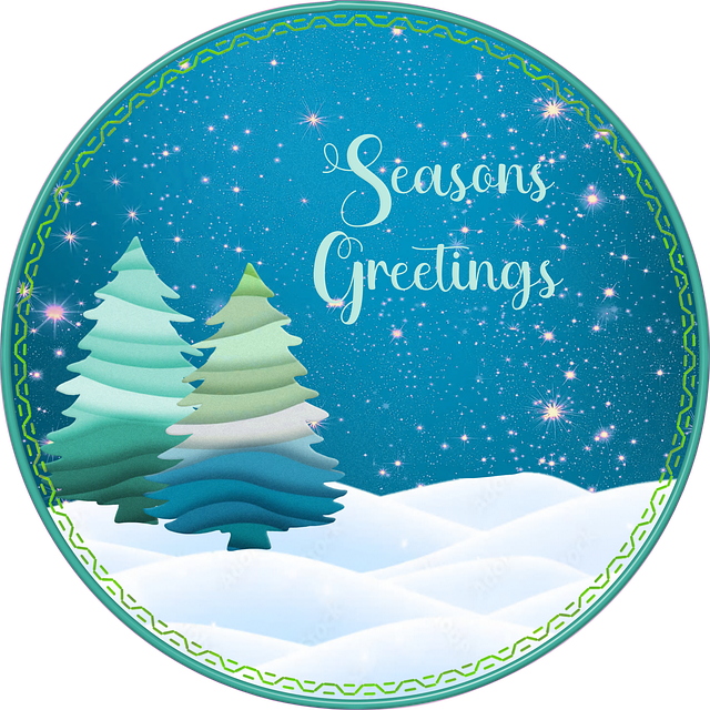 Free christmas circle frame illustration