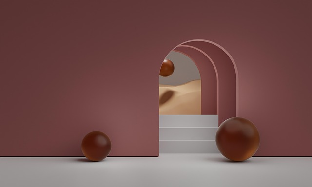 Free architecture surrealism background illustration
