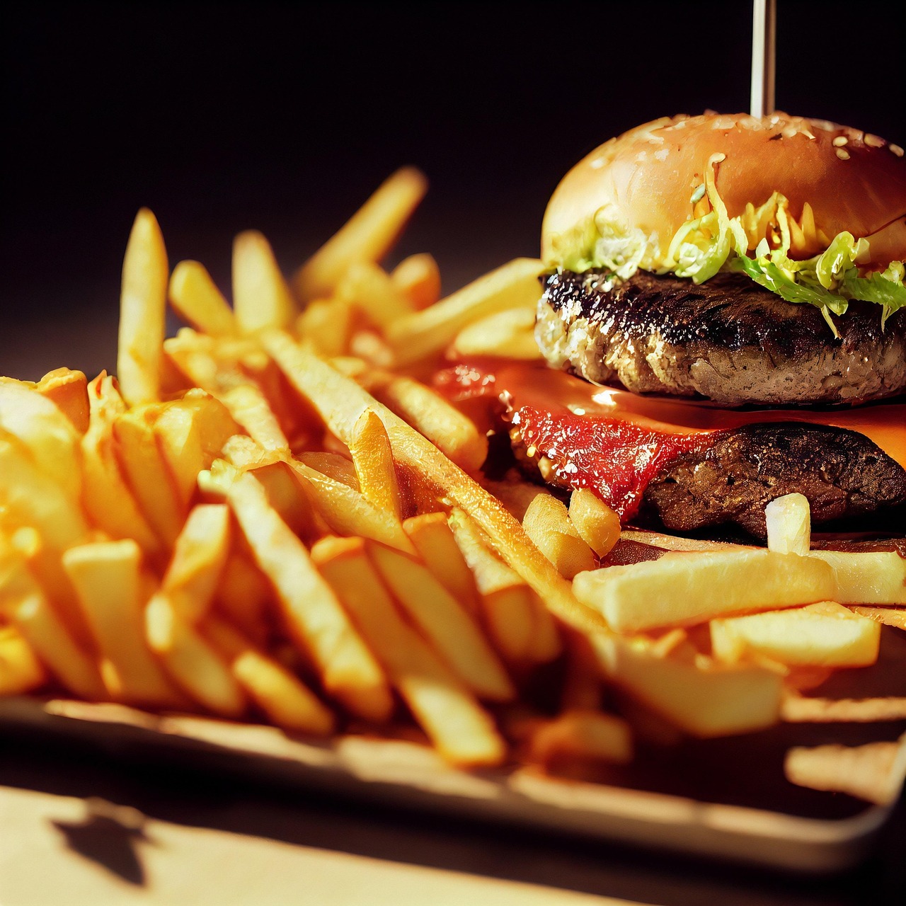 Salière Et Poivrière En Forme De Burger Et De Frites - Céramique Avec Bouchon Silicone - Déco Cuisine Fun Et Pratique