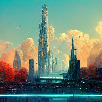 Ciudad, Catedral, Edificio, Nubes, Cielo