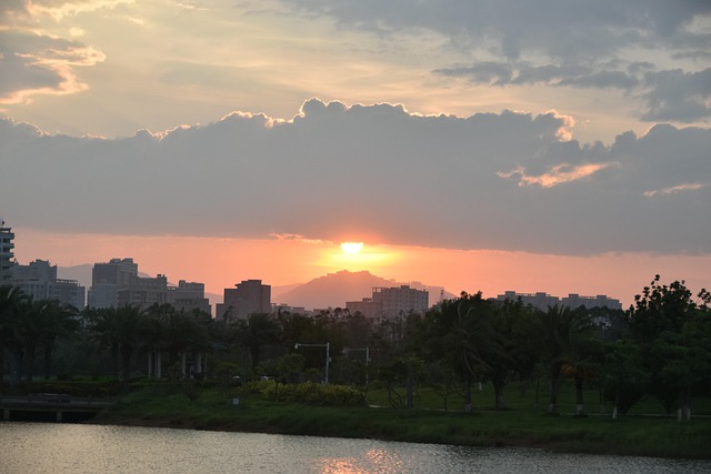 Free Sunset Lake photo and picture