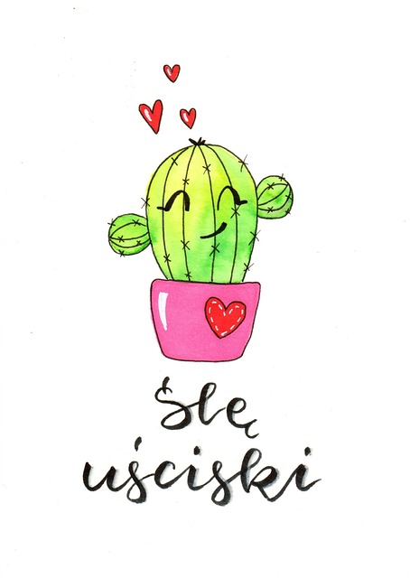 Cacto, Ilustração, Amor, Abraçando