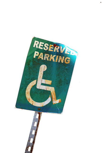 Free traffic sign reserved parking disabled parking space illustration