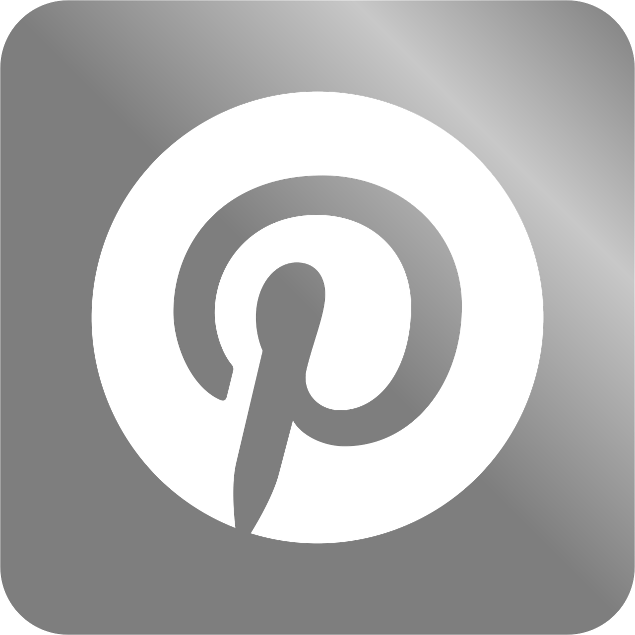 Pinterest White Png