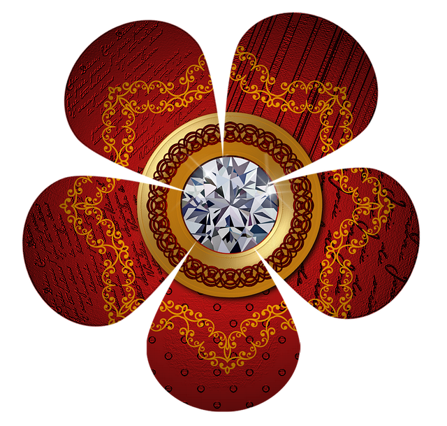 Blütenblätter, Rot, Gold, Golden, Rahmen