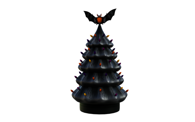 Free halloween horror tree illustration