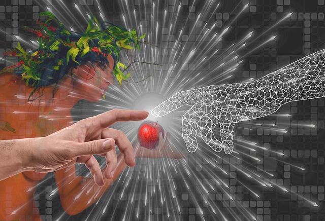 Free creation genesis transhumanism illustration