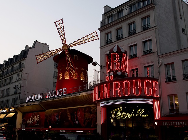 Paris, Frankrig, Moulin Rouge, Vindmølle