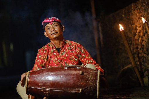 Kendang, Gendang, Musiker, Portræt, Nat