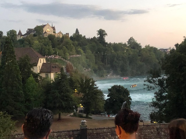 Ohňostroj, Noční Záběr, Schweiz, Vodopád