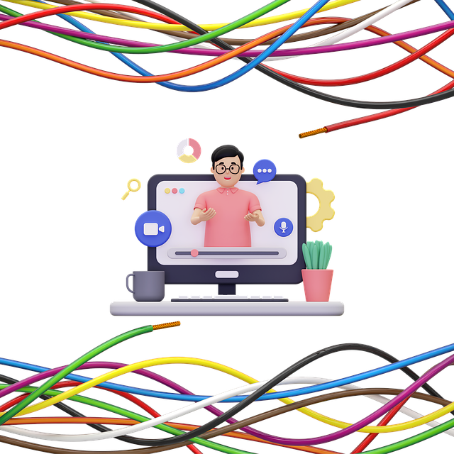 Free glass fiber network internet illustration