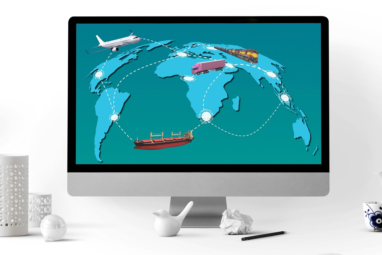 Download Supply Chain Transportation Logistics Royalty Free Stock 