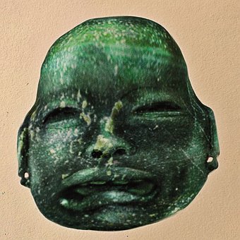 Mascarar, Escultura, Rosto, Pedras, Jade