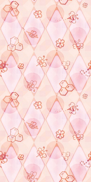 Free bees pattern honeycomb doodles illustration