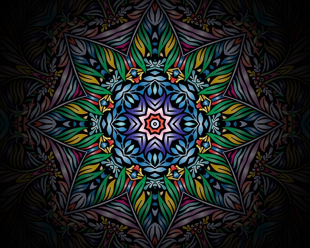 Download free HD stock image of Rosette Kaleidoscope Free rosette kaleidoscope floral pattern illustration