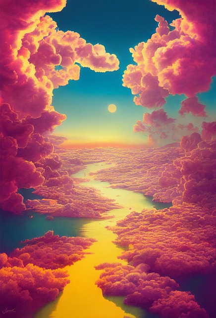 Free clouds sky sunset illustration