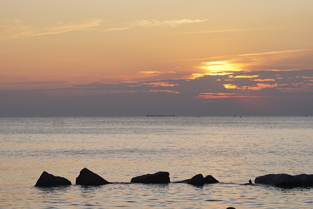 Free Sunset Sea photo and picture