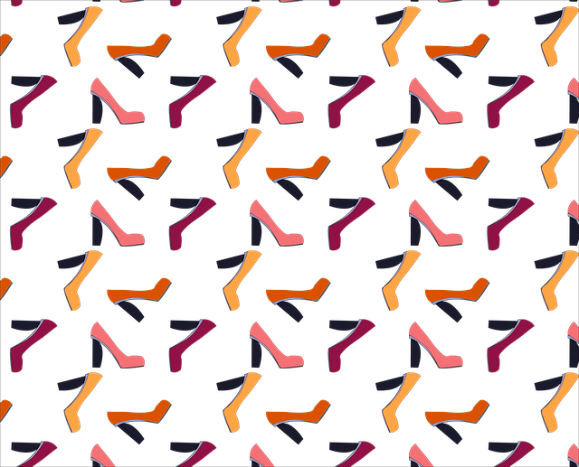 Free shoes heels pattern illustration