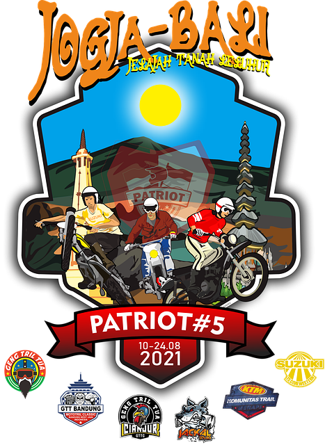 Free patriot dirt bike motorcycle illustration