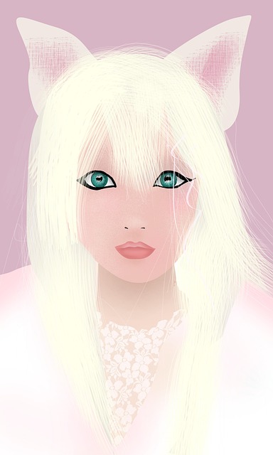 Free girl woman cat girl illustration