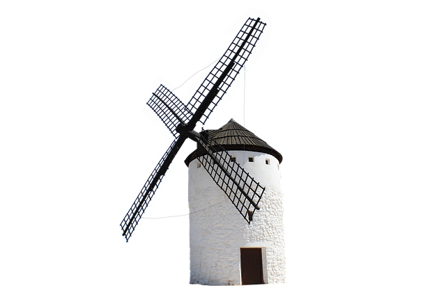 Free architecture mill building illustration
