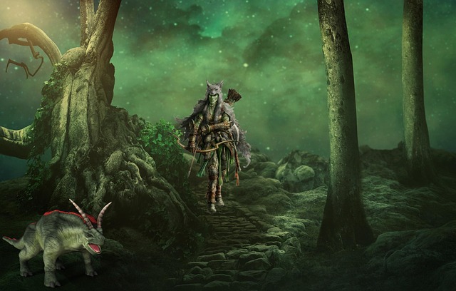 Free woods archer fantasy illustration