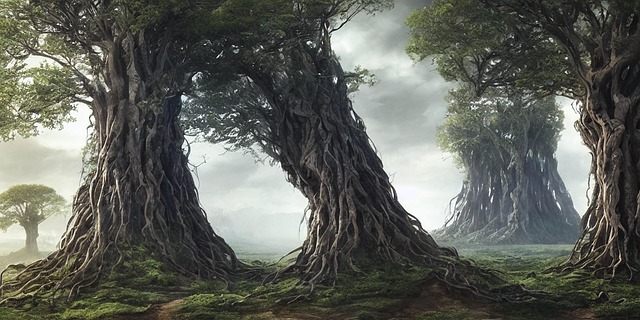 Free trees forest woods illustration