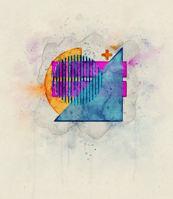Free forms watercolor painting illustration
