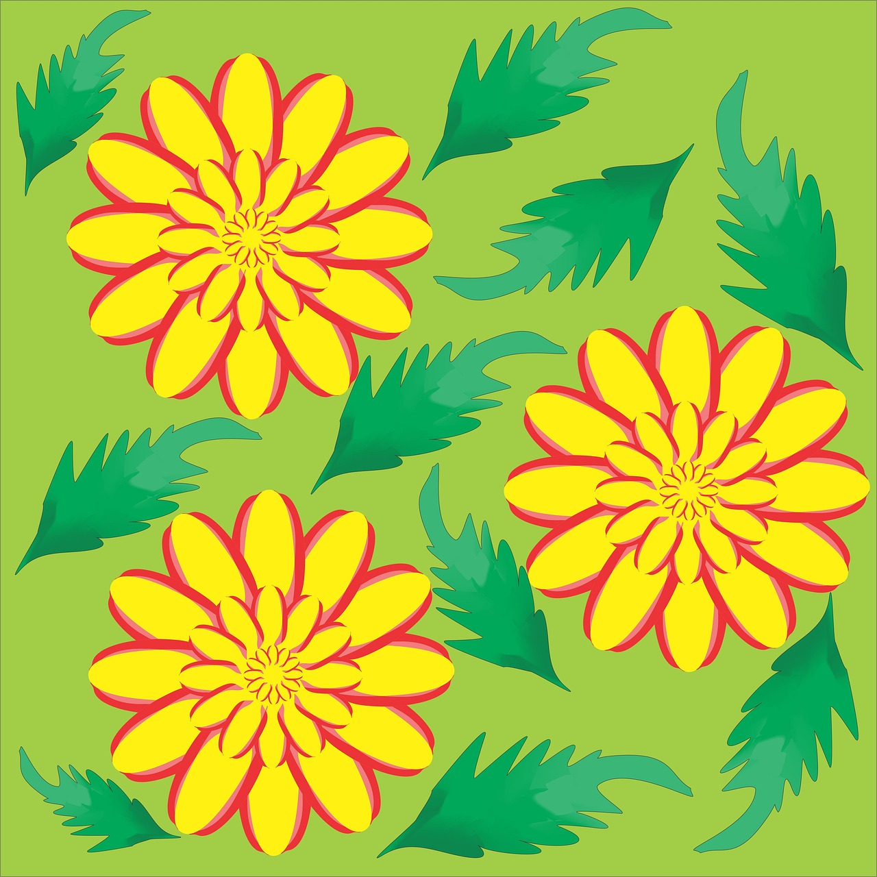 Download Pattern, Flower, Leaves. Royalty-Free Stock Illustration Image ...