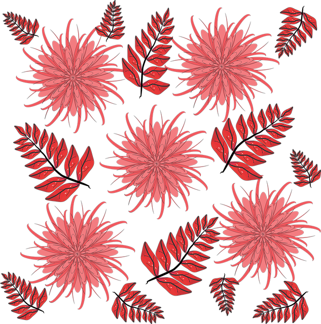 Blume, Kastanienbraun, Blätter, Design