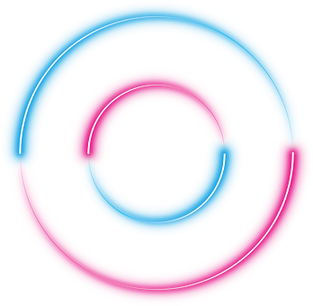 Neon, Cerc, Roz, Albastru, Ușoară, Efect