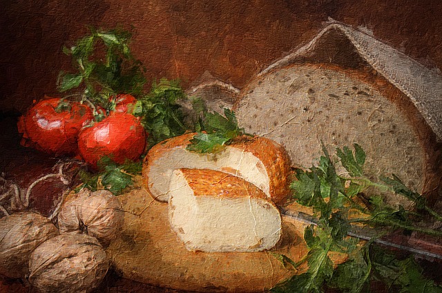 Free cheese bread dairy illustration