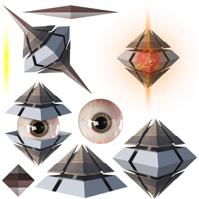 Free spaceship alien pyramid illustration