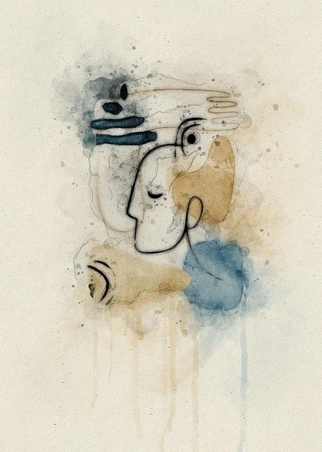 Abstrakt, Malen, Aquarell, Tick Tack