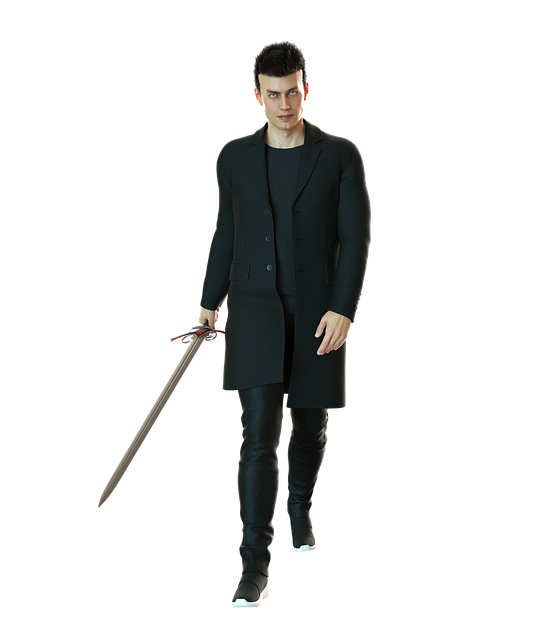 Free man sword fantasy illustration