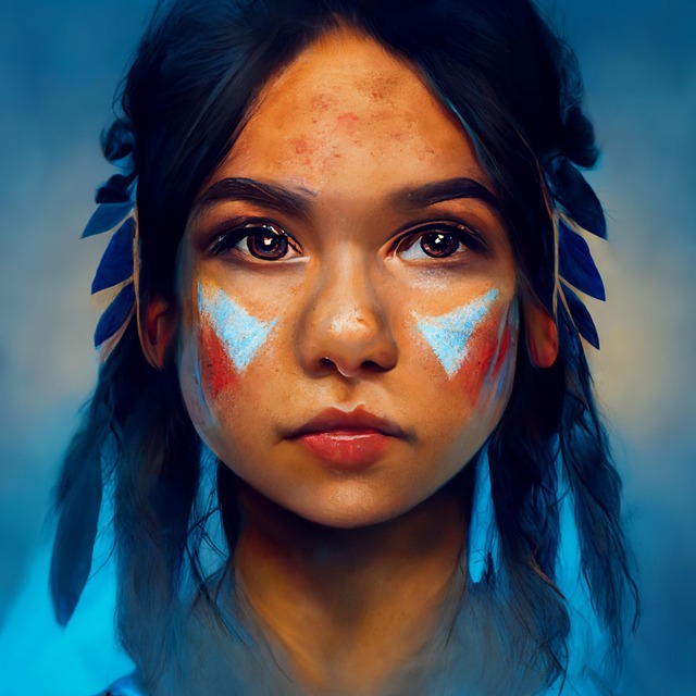 Free generated native american woman illustration