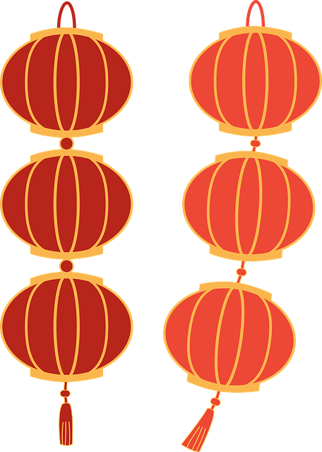 Free lanterns mid-autumn festival lantern festival vector