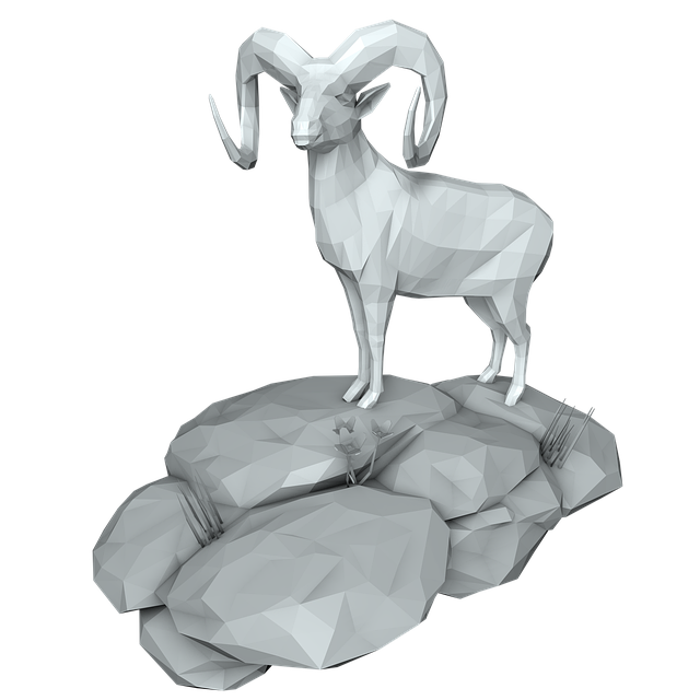 Free argali lowpoly mountain sheep illustration