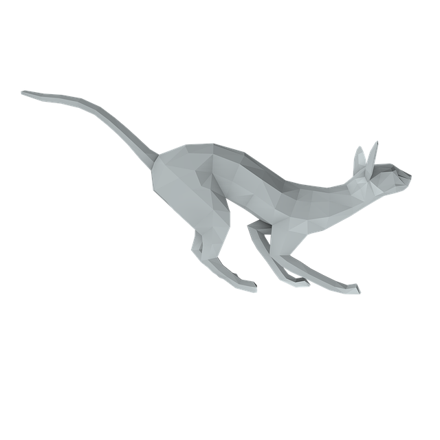 Free sphinx cat lowpoly illustration