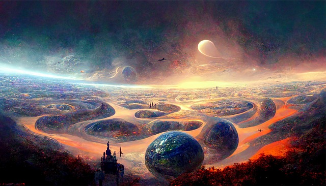 Free planets galaxy fantasy illustration