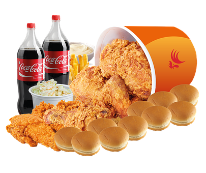 Free Party Meal Broasted Chicken illustration and picture